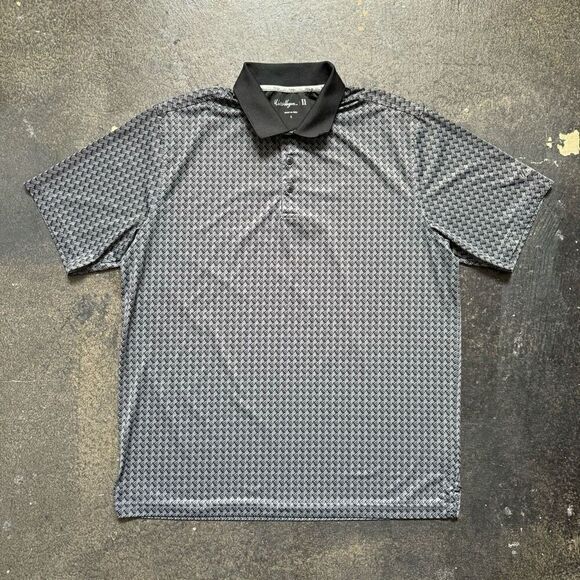 Walter Hogan Men’s Graphic Polo Shirt Grey Color Size Large Polyester Blend - Picture 1 of 12